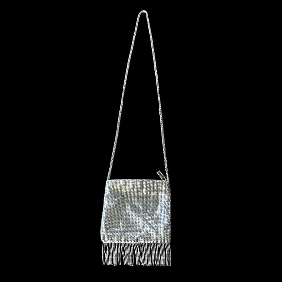 Silver Valerie Stevens Mesh Fringe evening bag Trendy - Picture 5 of 7